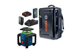 Bosch GRL18V-34P green-beam rotary laser MPP with backpack