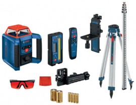 Bosch GRL2000-40HVK REVOLVE2000 self-leveling horizontal/vertical rotary laser kit, ±1/16" at 100', 2000'