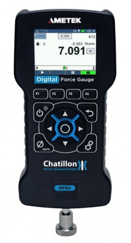 Chatillon DFS3-025 Digital Force Gauge, 25 x 0.001 lbf