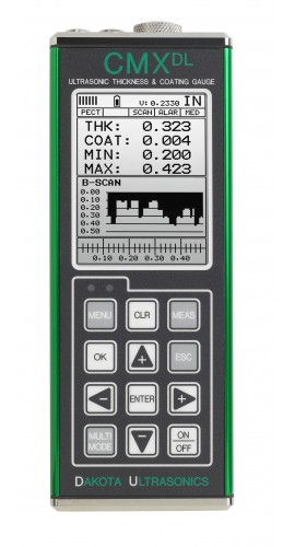 Dakota Ultrasonics CMX1-DL Coating and Wall Thickness Gauge with Datalogging