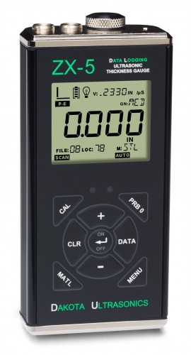 Dakota Ultrasonics ZX-5 DL Data Logging Ultrasonic Thickness Gauge, 32Mb