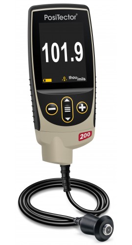 DeFelsko PosiTector 200B1 Ultrasonic Coating Thickness Gauge, 13 to 1000 µm