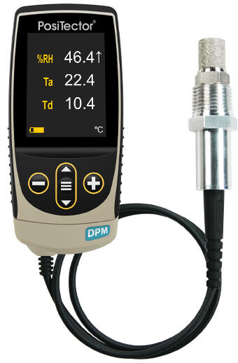 DeFelsko DPMD3 PosiTector Advanced Dew Point Meter with 1/2″ NPT Threads Cabled Probe