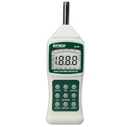 Extech 407750-NIST Type 2 sound level meter with background noise absorber, with traceable calibration certificate