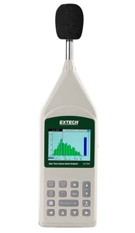 Extech 407790A-NIST real-time octave band analyzer, with traceable calibration certificate