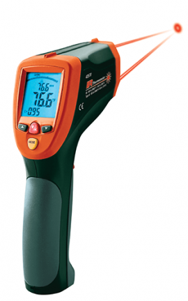 Extech 42570 50:1 Dual Laser Infrared Thermometer with Type-K Input, -58 to 3992°F