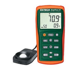 Extech EA33-NIST EasyView Light Meter with Memory, Includes Traceable Calibration Certificate