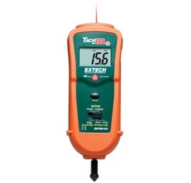 Extech RPM10-NIST photo/contact tachometer with built-in infrared thermometer, with traceable calibration certificate