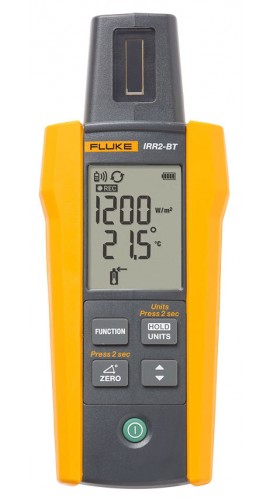 Fluke IRR2-BT Solar Irradiance Meter Pro, 50 to 1400 W/m2, 2.402 to 2.48 GHz