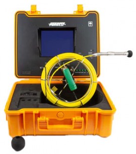 Forbest FB-PIC4188H-130 portable sewer/drain camera with USB and SD recording, transmitter, 130' cable, footage counter