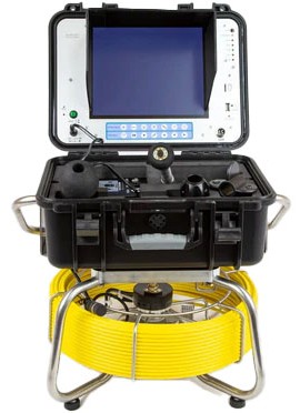 Forbest FB-PIC4188XT-200-C23DT sewer/drain camera, self-leveling, transmitter, meter counter, lay-flat, 200' cable