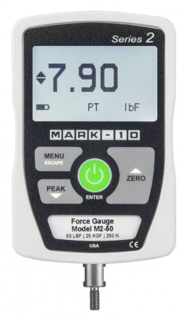 Mark-10 M2-500 Series 2 Economical Digital Force Gauge, 500 x 0.5 lbF