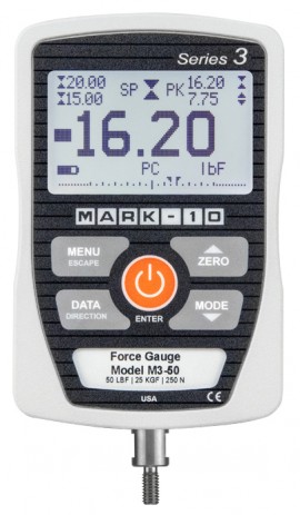 Mark-10 M3-50 Series 3 Digital Force Gauge, 50 x 0.05 lbF