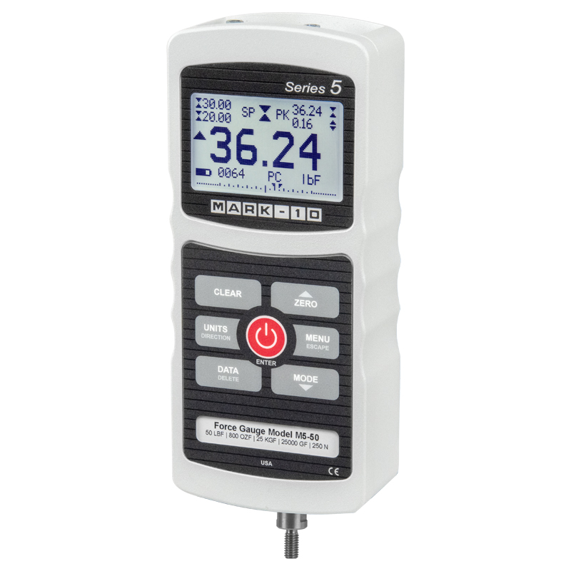 Mark-10 M5-50 Series 5 Advanced Digital Force Gauge, 50 x 0.01 lbF