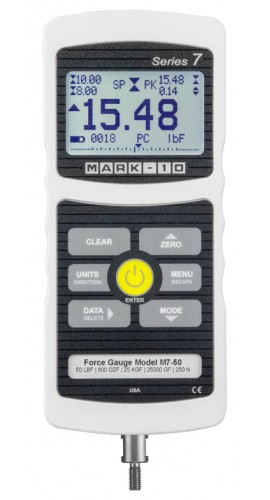 Mark-10 M7-012 Series 7 Professional Digital Force Gauge, 0.12 x 0.00002 lbF