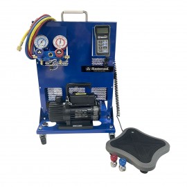 Mastercool 91580-B Portable Charging Station with 3 CFM Single-Stage Vacuum Pump
