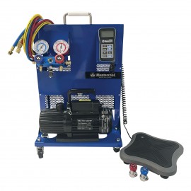 Mastercool 91585-B Portable Charging Station with 6 CFM Single-Stage Vacuum Pump