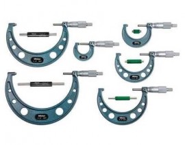 Mitutoyo 103-904-10 Outside Micrometer Economy Design Set, 0 to 6 in