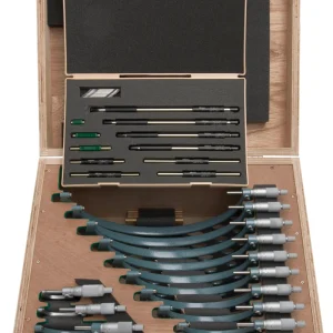 Mitutoyo 103-905-10 Series 103 Outside Micrometer Economy Design Kit with ratchet stop, 0 to 12 in, 0.001 in