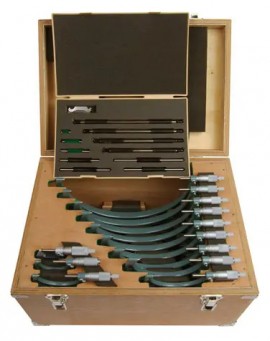 Mitutoyo 103-908-40 Series 103 Outside Micrometer Set, 0 to 12 in, 12 pieces