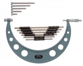 Mitutoyo 104-138 Series 104 Outside Micrometer with Interchangeable Anvils, 6 to 12 in, Imperial