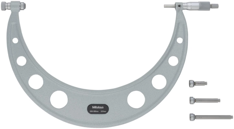 Mitutoyo 104-141 Interchangeable Anvil Outside Micrometer, 200 to 300 mm