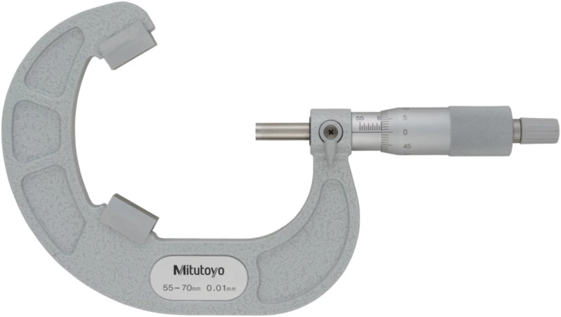 Mitutoyo 114-105 3 Flute V-Anvil Micrometer, 55 to 70 mm