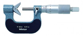 Mitutoyo 114-106 3 Flute V-Anvil Micrometer, 70 to 85 mm