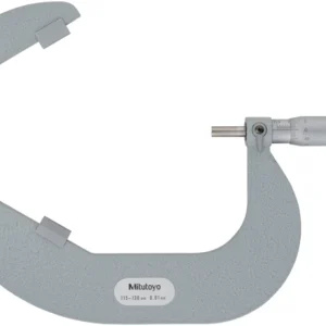 Mitutoyo 114-109 3-Flute V-Anvil Micrometer, 115 to 130 mm, 0.01 mm graduations