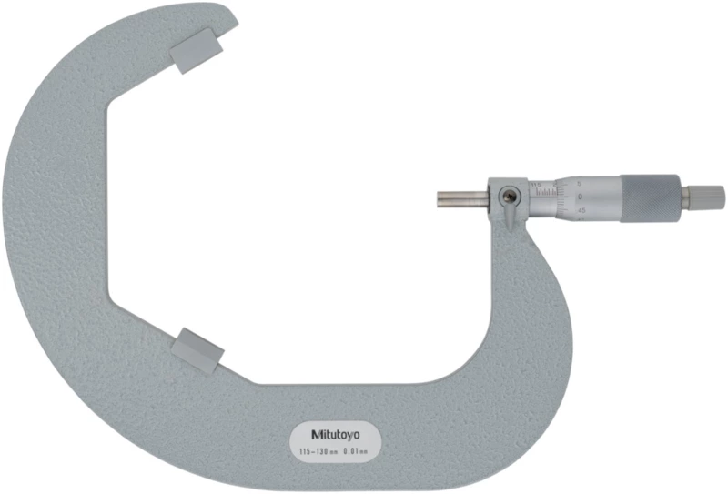 Mitutoyo 114-109 3-Flute V-Anvil Micrometer, 115 to 130 mm, 0.01 mm graduations