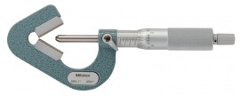 Mitutoyo 114-202 3 Flute V-Anvil Micrometer, 0.09 to 1”