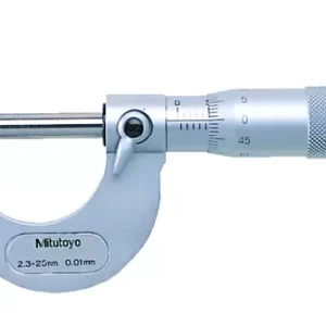 Mitutoyo 114-204 3 Flute V-Anvil Micrometer, 2.3 to 35 mm