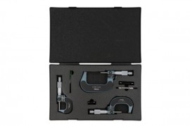 Mitutoyo 193-901 outside micrometer set, 0 to 75 mm, .01 mm