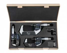 Mitutoyo 293-962-32 Coolant Proof Micrometer Set, 0 to 75 mm, 0.001 mm, SPC