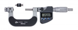 Mitutoyo 326-252-32 Series 326 Interchangeable Anvil-Spindle Screw-Thread Digital Micrometer, 25 to 50 mm