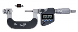 Mitutoyo 326-352-32 Series 326 Interchangeable Anvil-Spindle Screw-Thread Digital Micrometer, 1 to 2"