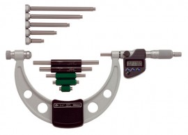 Mitutoyo 340-351-32 Series 340 Digimatic Outside Micrometer with Interchangeable Anvils, 0 to 6"