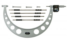 Mitutoyo 340-520 Series 340 Digimatic Outside Micrometer with Interchangeable Anvils, 300 to 400 mm, Metric