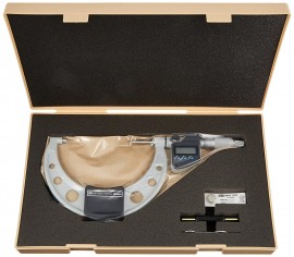 Mitutoyo 342-254-32 Point Micrometer with SPC, 15°, 75 to 100 mm