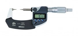 Mitutoyo 342-351-32 Digital Point Micrometer, 0 to 1" (0 to 25.4 mm), 15°