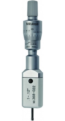 Mitutoyo 368-022 Holtest Vernier Inside Micrometer, 2-Point, .1-.12in, Inch
