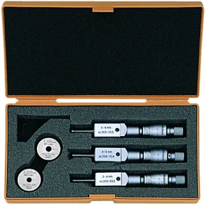 Mitutoyo 368-907 Holtest Micrometer Set, 2-point, 3 to 6 mm