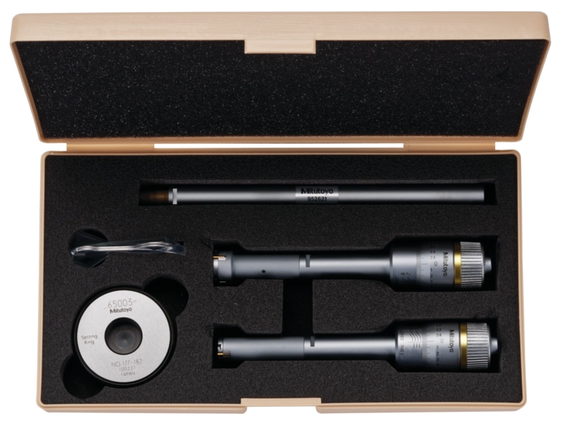 Mitutoyo 368-917 Holtest Micrometer Set, 3-point, 0.5 to 0.8″