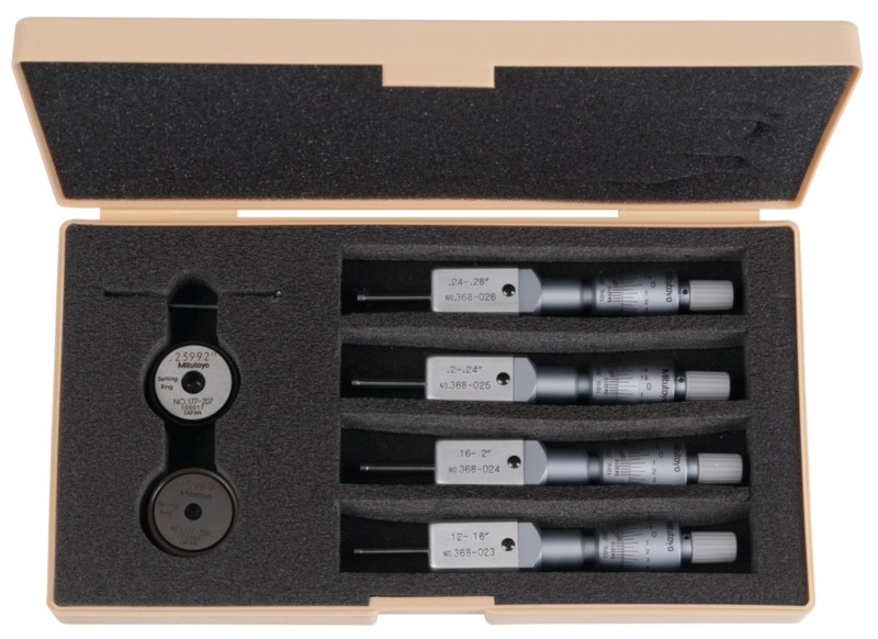 Mitutoyo 368-927 Holtest Micrometer Set, 2-point, .12 to .28″