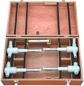 Mitutoyo 368-994 Holtest Type II Three-Point Internal Micrometer Set, 100-200 mm