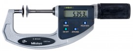 Mitutoyo 369-411-22 Series 369 Digimatic Disk Micrometer with Non-Rotating Spindle, 0 to 30 mm