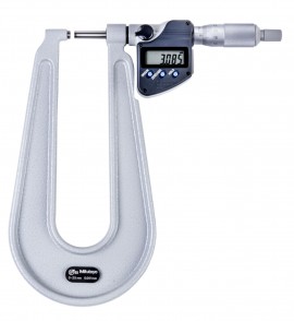 Mitutoyo 389-251-32 Series 389 Sheet Metal Digital Micrometer, 160 mm Throat