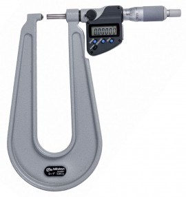 Mitutoyo 389-361-32 Series 389 Sheet Metal Digital Micrometer, 6.3" Throat