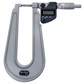 Mitutoyo 389-371-32 Series 389 Sheet Metal Digital Micrometer, 6.3" Throat