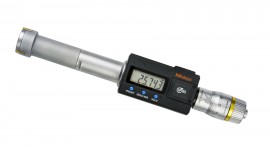Mitutoyo 468-167 Series 468 Digimatic Holtest 3-Point Internal Micrometer, 25 to 30 mm, Metric